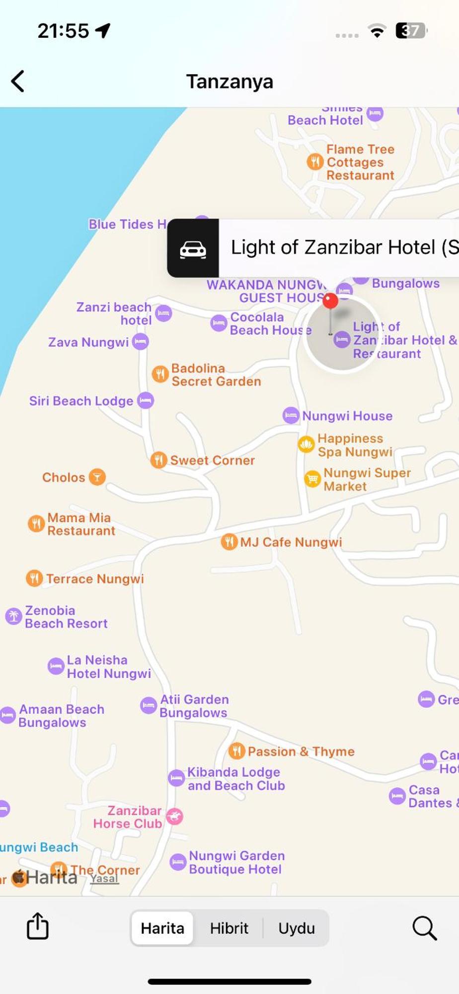 Light Of Zanzibar Hotel Нунгви Экстерьер фото
